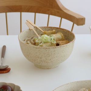 MITANI 치노 베이지 테이블 웨어 볼(대) 면기 우동볼