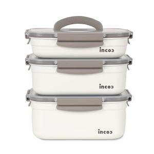 인콕 스텐 밀폐용기 스텐콕 크림 21호세트