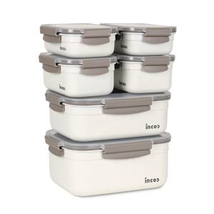 인콕 스텐 밀폐용기 스텐콕 크림 24호세트