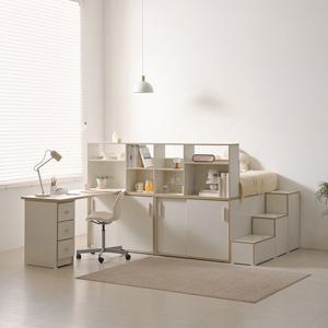 올인원 시즌2 파티션 슬라이딩 빅수납침대 SS A형 (1200책상포함) +매트 선택