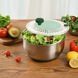 디엣지 야채탈수기 샐러드스피너 짤순이 4.5L 대용량 스텐 304 (채반 포함)