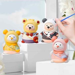 3D 인형 석고곰 색칠 키트 푸어링