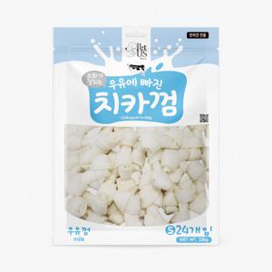 펫어스 소화가잘되는 치카껌 강아지우유껌 덴탈 양치 치석제거 순수우유껌, S(소형), 24개