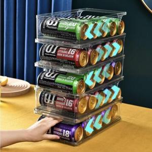 적층형 음료수 굴링렉 주방 냉장고 캔음료 캔 디스펜서 정리함