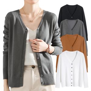 [1+1] 소프티스 니트 브이넥 가디건 컬러4종