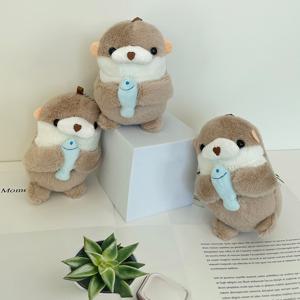 피쉬사냥수달키링 해달 열쇠고리 인형 가방장식 친구 선물 커플템 우정템 동물