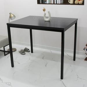 간편 조립 블랙 40각 프레임 4인용 거실 주방 아일랜드 홈 바 식탁 1200 x 900