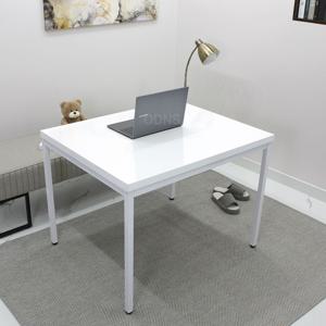 거실 키친 심플한 900 x 700 화이트 일자형 조립식 식탁 단단한 LPM 필름 코팅
