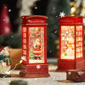 크리스마스 장식 전화부스 워터볼 스노우볼