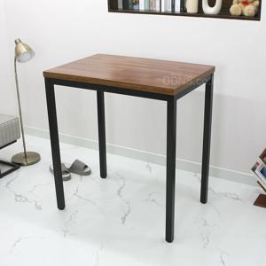 W900 x D600 멀바우컬러 40각 철재다리 스탠딩 홈오피스책상 LHM9060