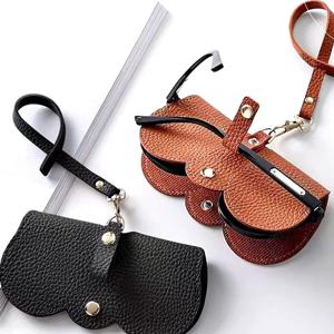 스트랩 가죽 선글라스파우치 선글라스케이스 휴대용 수납 보관 안경 파우치 케이스 슬림 안경집