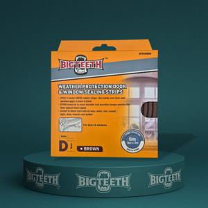 도어&윈도우 실링 스트립 3m 2개입 (D형 / 브라운 / 긴 수명)