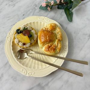 골드 티타늄 롱스푼 롱포크 커트러리 양식기