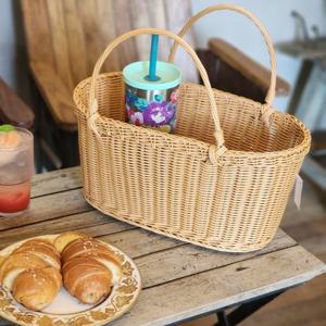 프리미엄 베이지색 빨대 바구니 목욕가방 비치백 목욕바구니 수영가방 여름가방 빨대바스켓