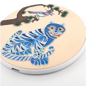 더피 모티브 전통민화 호작도 까치호랑이 휴대폰 무선충전패드