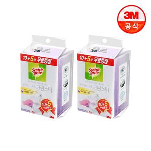 욕실청소 시트타입 크린스틱 10+5입 2개(총 30입)
