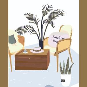 [해외]쉬운그림그리기 대형 DIY 명화 유화 아크릴화그림 캔버스 색칠 카페 일러스트 거실