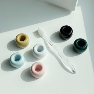 키코 세라믹 칫솔꽂이 6colors 치실 홀더 정리