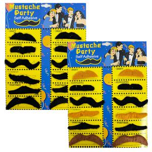 콧수염 12개 세트 분장용품 인조수염 엽기 촬영 파티소품 연극 엽기