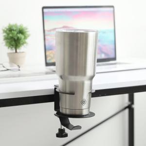사무실 컴퓨터 책상 스틸 컵 텀블러 홀더