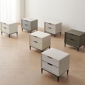 아이브 미니 2단서랍 가죽 아쿠아패브릭 침대 협탁