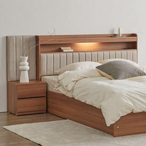 하이브 가죽헤드 LED조명 침대 Q (협탁1개,라텍스포켓매트)