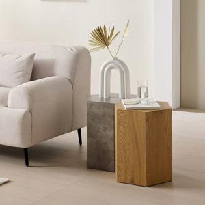 멜로우 카페 디자인 다용도 협탁 육각스툴