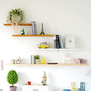 원목 DIY 일자선반 인테리어 벽선반 거실 주방 카페 벽장식 책 정리 선반