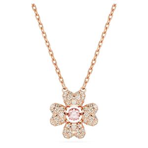Idyllia 펜던트, 클로버, 화이트, 18K 로즈 골드 피니시