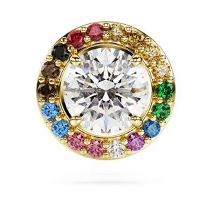 Matrix 택 핀, 라운드 컷, 멀티컬러, 골드 톤 플래팅