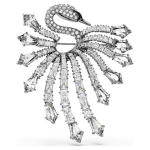 The Vienna Collection 브로치, 스완, 화이트, 루테늄 플래팅