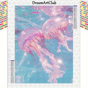 TEMU 모든 계절에 적합한 Dreamy Jelly 5D DIY 페인팅 세트, 30x40cm/11.81x15.75in - 전체 원형 드릴 자수 아트 홈 데코, 부드러운 캔버스와 도구 포함, 대형 사이즈 페인팅 키트
