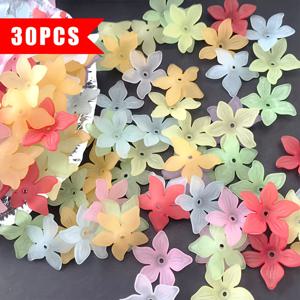 TEMU 다양한 아크릴 꽃 비즈, 무광택 마감, DIY 쥬얼리 만들기, 전통 스타일 헤어 액세서리 및 공예 용품