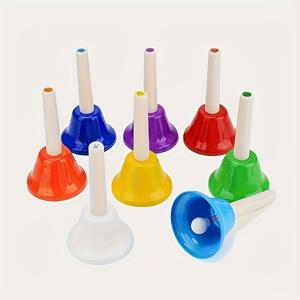 TEMU 핸드벨 세트, 오르프 악기 핸드벨, 휴대용 악기, 타악기, 터치 벨, 연주하기 쉬운 선명한 소리, 음악 애호가를 위한 이상적인 선택 - 축제 및 파티용