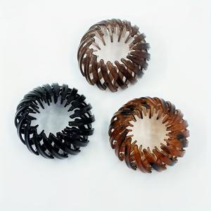 TEMU 3pcs 여성용 새 둥지 헤어 클립 확장 가능한 포니 테일 거치대 긴 두꺼운 머리 발톱 클립 용 자용 롤빵 클립 여성용 게으른 새의 둥지 플레이트 머리핀 여성용 매일 사용 헤어 액세서리|머리핀