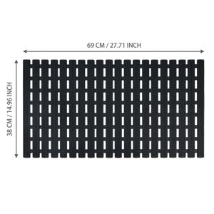 TEMU 1pc 폴카 도트 패턴 미끄럼 방지 샤워 매트, 흡입 컵 포함, 27.5x15.7