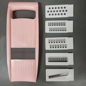 TEMU 1 세트, 5 in 1 채소 슬라이서, 다기능 과일 슬라이서, 수동 식품 그레이터, 채소 그레이터, 커터, 감자 그레이터, 가정용 감자 쪼개기, 주방 도구, 주방 가제트