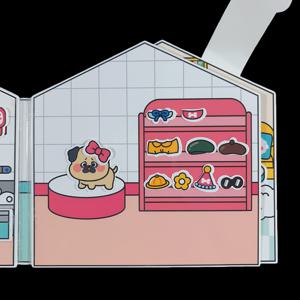 TEMU 펫샵 테마 DIY 공예 키트 10pcs 세트: 창의적인 패턴 카드스톡 종이 8장 + 테이프 1롤 + 양면 접착제 1개 포함, 스크랩북 및 퍼즐에 완벽한 선물! 생일, 크리스마스, 새해 선물 추천!