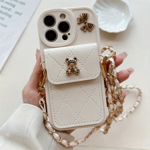 TEMU 보우 캐릭터 3D 곰돌이 폰케이스 (끈포함), iPhone 16/15 Pro Max / 15/ 6 플러스 14 크로스바디 스트랩 12 13 Promax, 11용 풀커버 소프트쉘 수호지갑형, Lanyard가 있는 휴대전화 가방, 여행에 편리한 핸드폰 액세서리, 귀여운 아이템, 내구성 있는 셸, 완벽한 핏, 패션을 사랑하는 분들에게 추천! 선물로 딱!