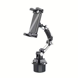 TEMU 차량용 컵홀더 태블릿 & 휴대폰 거치대, iPad Pro Air Mini 삼성 갤럭시 탭 키즈를 위한 조절 가능한 긴 암 스탠드