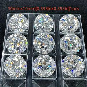 TEMU 1개 (4CT) 실험실 제작 라운드 컷 합성 모이사나이트 - D컬러, 보석 만들기용 합성 모이사나이트 같은 광택과 화려함, 약혼, 결혼식, 기념일 - 펜던트, 반지, 귀걸이에 우아한 디자인 - 저렴한 고급 주얼리 부품, 약혼 액세서리, 반짝이는 면처리, 정교한 절삭, 루스 젬, 공예 애호가를 위한 합성 모이사나이트 대체품
