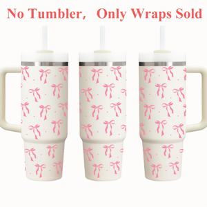 TEMU 2pcs 데이 & 새해 첫날 영감을 주는 디자인 40oz UV DTF 스티커 - 만화 나비, , 해골, 거북이, 하트, 리본 - DIY 유리 컵 데칼 16oz 병, DIY 선물 포장 | 만화 디자인 | 광택 마감, 컵 장식