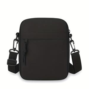 TEMU 1개 남성용 경량 스포츠 미니 크로스바디 백 - 조절 가능한 스트랩, 지퍼 잠금, 컴팩트 디자인 (체육관/여행/아웃도어 필수품) - 블랙, 소형 짐백, 일상 캐리, 스타일, 내구성 강화, 슬림한 외모, 활동적인 라이프스타일, 튼튼한 구조, 피트니스 애호가를 위한