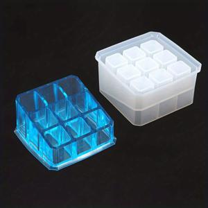 TEMU 2사이즈 DIY 실리콘 에폭시 레진 몰드 12 & 9 직사각형 캐비티 - 립스틱, 펜, 마커, 비누, 캔들, 목욕 폭탄 및 데스크탑 정리를 위한 식품용 비독성 주조 몰드