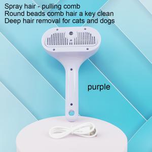 TEMU 1 USB 충전식 강아지 스프레이 빗, 스팀 브러시 | 고양이 스티머 & 그루밍 도구, 물 분사 기능 포함, 고양이와 장모발 애완동물용, 고양이 스팀 브러시, 강아지 스팀 브러시, 강아지 털 관리, 고양이 털 관리, 가벼운 빗, 인체공학적 디자인, 고품질 그루밍, Petsafe 소재, 엉킴 방지 브러시, 강아지 그루머, 반려동물 주인