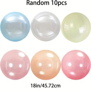 TEMU 10개 세트 18인치 공- 공 투명한 공, 각 색상 2개-결혼식, 생일 파티 장식 풍선 추수제, 하alloween, 크리스마스, 실내 방 장식 테마 여름 파티 장식