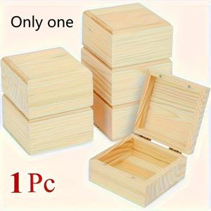 TEMU 1개 DIY 나무 보관함, 나무 주얼리 선물 만들기 도구 상자, 수제 보관함, L 선물/핸드북 보관함, DIY 수제 작은 나무 상자, 나무 상자