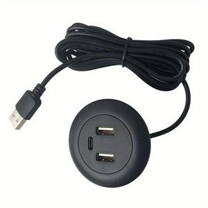TEMU 다기능 임베디드 데스크탑 USB 허브, Type-C 충전기, 빠른 충전 USB 케이블이 있는 가구 소파 리세스 소켓, 작동 전압 ≤36V