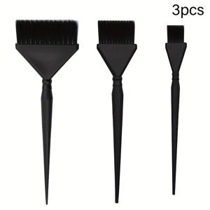 TEMU 3pcs 전문용 샬롱 헤어 컬러 브러시 세트, 나일론 브리스틀 헤어 염색 도구, 인간적인 ABS 플라스틱 손잡이, 탈모 방지, 모든 헤어 타입을 위한 이중 용도, 헤어 컷 및 스타일링 콤 키트 포함