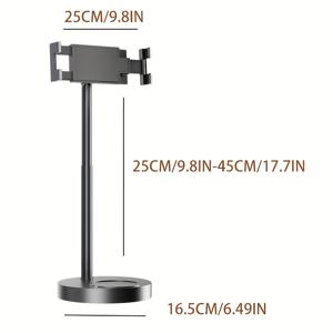 TEMU 조절 가능한 높이 데스크탑 태블릿 및 전화 스탠드, 360° 회전 알루미늄 금속 태블릿 스탠드, 휴대용 모니터 스탠드|모니터받침대